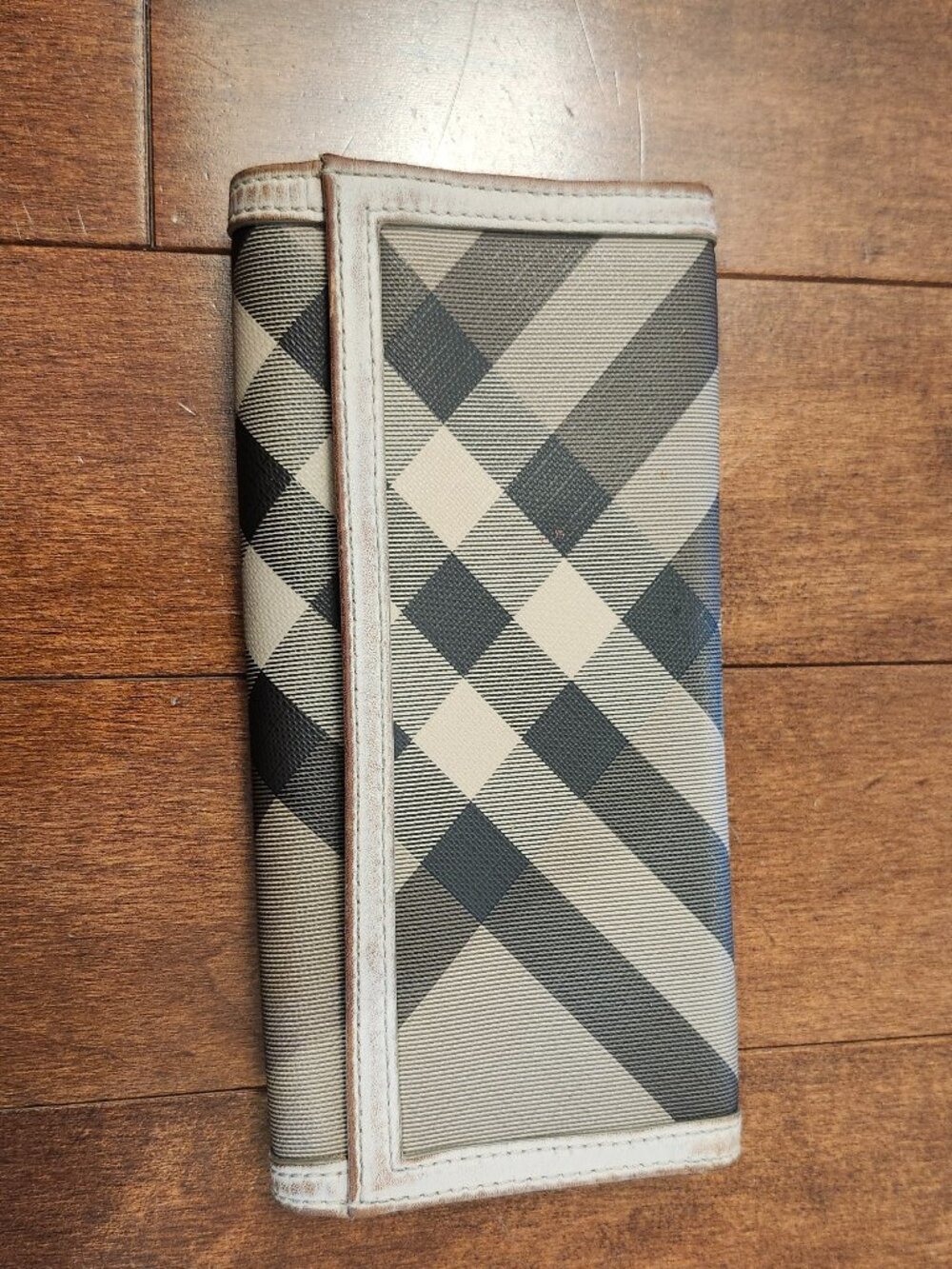 Burberry smoked check penrose continental wallet
